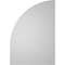 Ekena Millwork Quarter Round Top Right Surface Mount PVC Gable Vent w/ 3-1/2"W x 1"P Standard Frame, 28"W x 40"H GVPQR28X4001SN - alternate 2